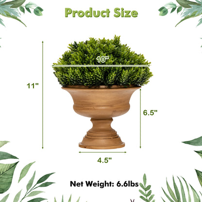 Set of 4 Artificial Boxwood Topiary Trees – Lifelike Faux Greenery for Indoor/Outdoor Decor