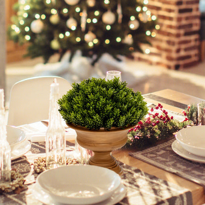 Set of 4 Artificial Boxwood Topiary Trees – Lifelike Faux Greenery for Indoor/Outdoor Decor