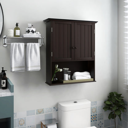 Wall-Mounted Medicine Cabinet with Adjustable Shelves and Storage