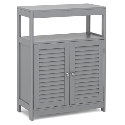 Stylish Freestanding Bathroom Cabinet with Adjustable Shelf & Shutter Doors