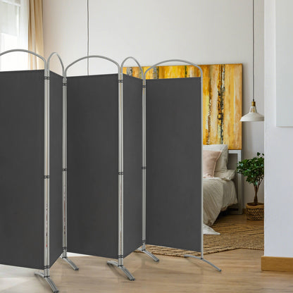 6 Foot 6-Panel Folding Freestanding Room Divider for Ultimate Privacy - Grey
