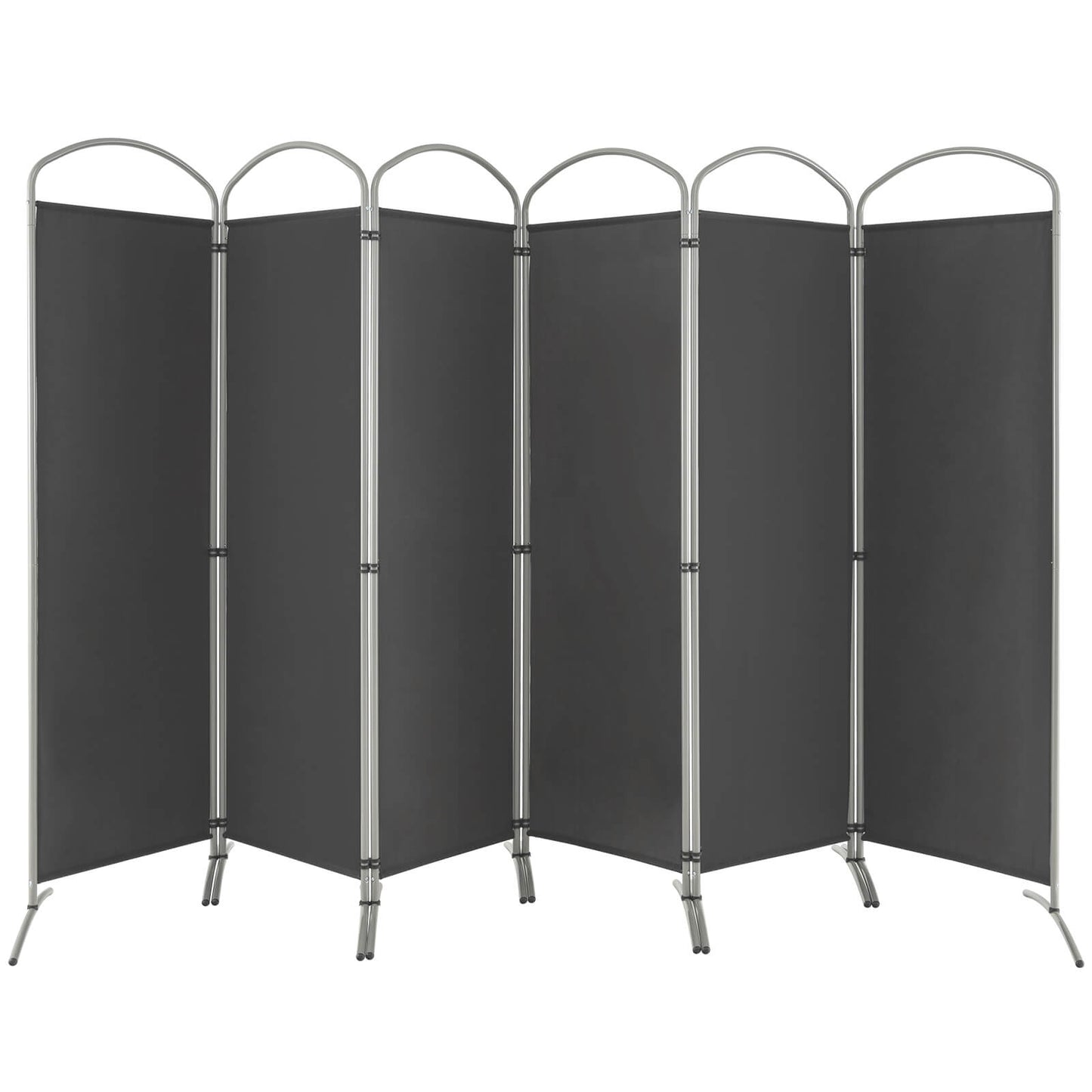 6 Foot 6-Panel Folding Freestanding Room Divider for Ultimate Privacy - Grey