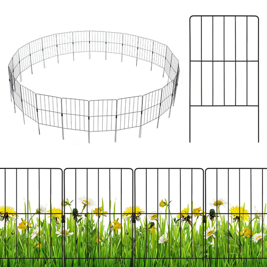 25 Piece Outdoor Garden Fence Set – Adjustable, Rustproof & Flexible Design