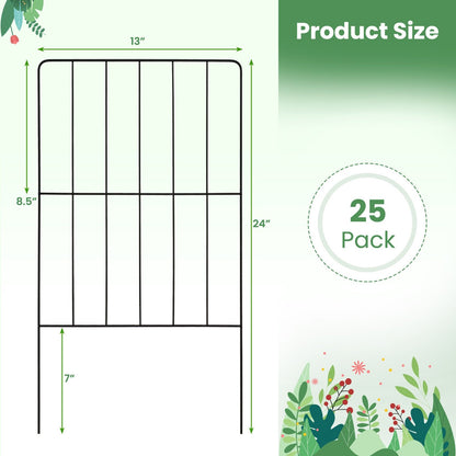 25 Piece Outdoor Garden Fence Set – Adjustable, Rustproof & Flexible Design