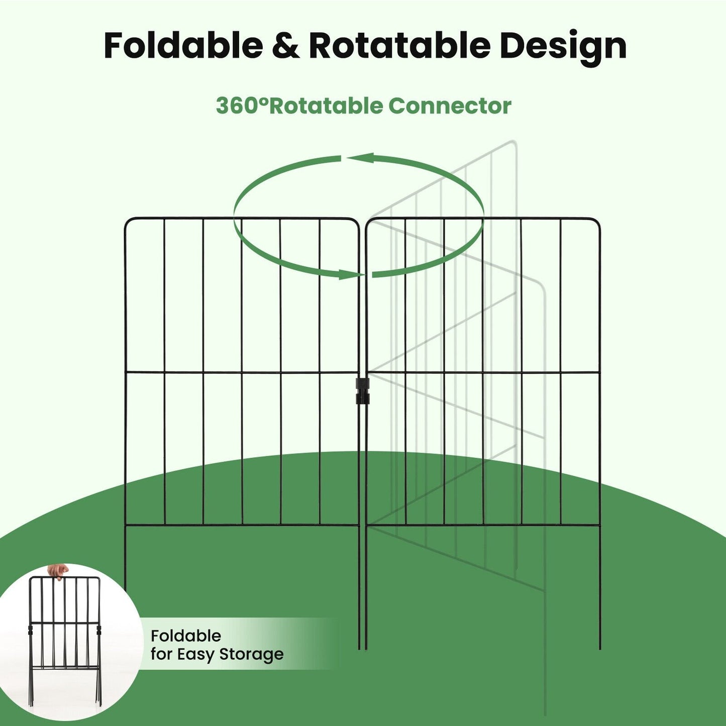 25 Piece Outdoor Garden Fence Set – Adjustable, Rustproof & Flexible Design