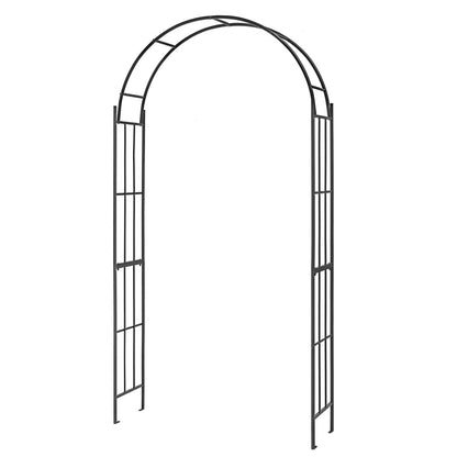 7.5 Feet Metal Garden Arch Trellis for Climbing Plants & Outdoor Decor
