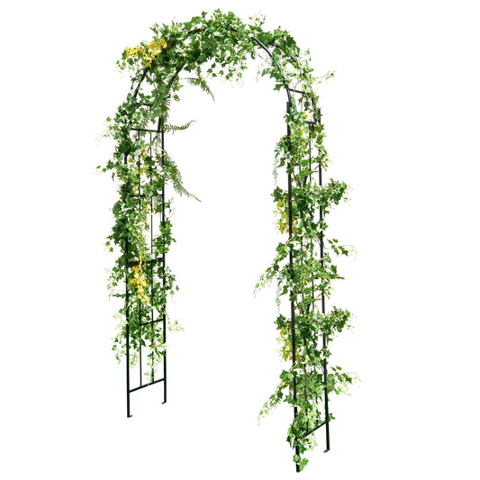 7.5 Feet Metal Garden Arch Trellis for Climbing Plants & Outdoor Decor