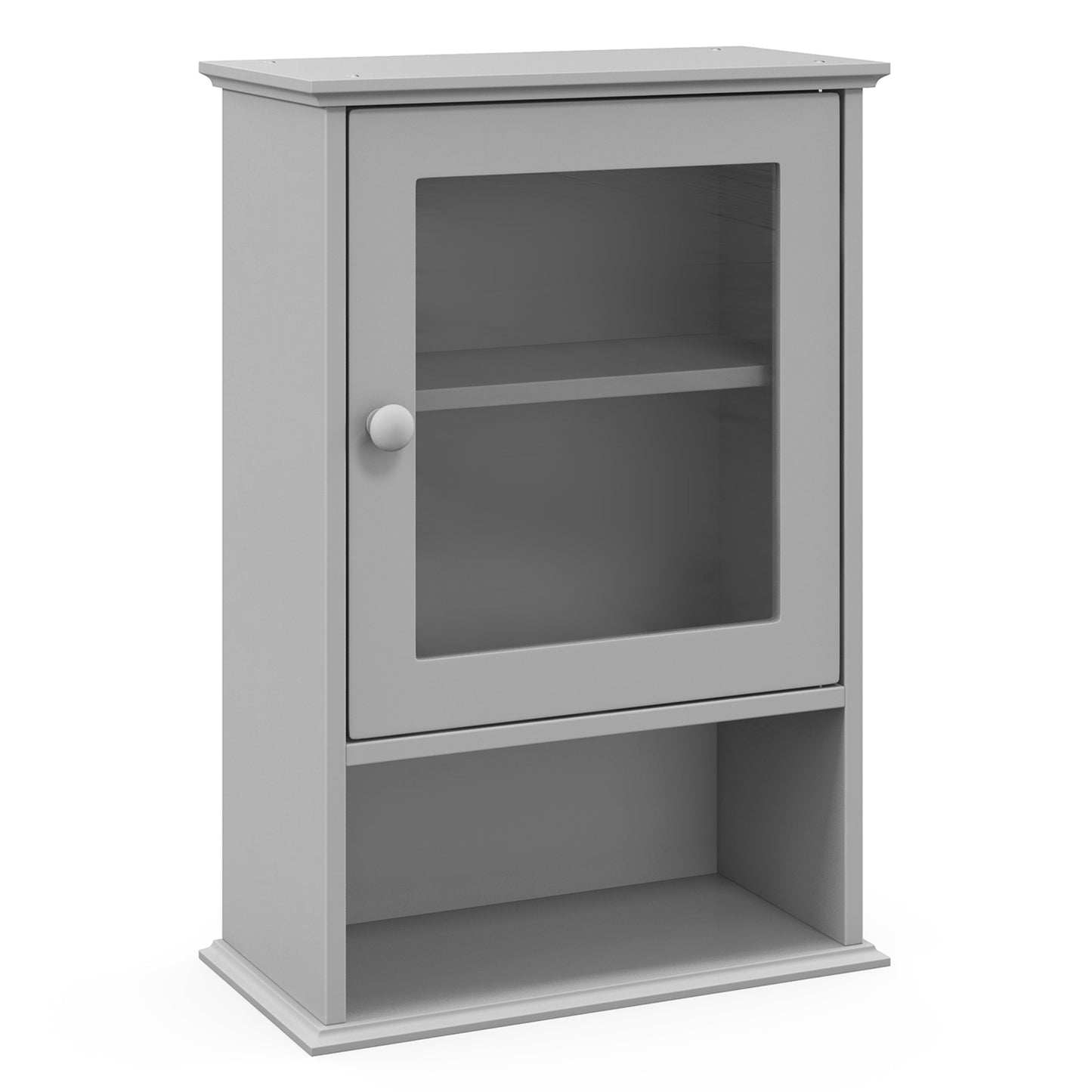 Wall-Mounted Bathroom Cabinet with Adjustable Shelf & Tempered Glass Door