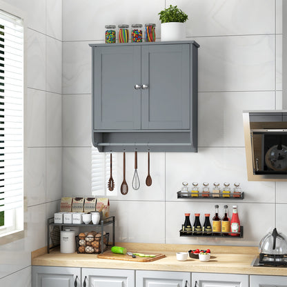 Elegant Wall-Mounted Medicine Cabinet with Adjustable Shelves & Towel Bar