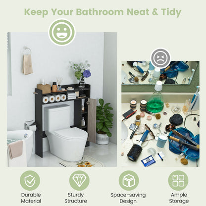 Over-the-Toilet Storage Cabinet with Adjustable Shelves
