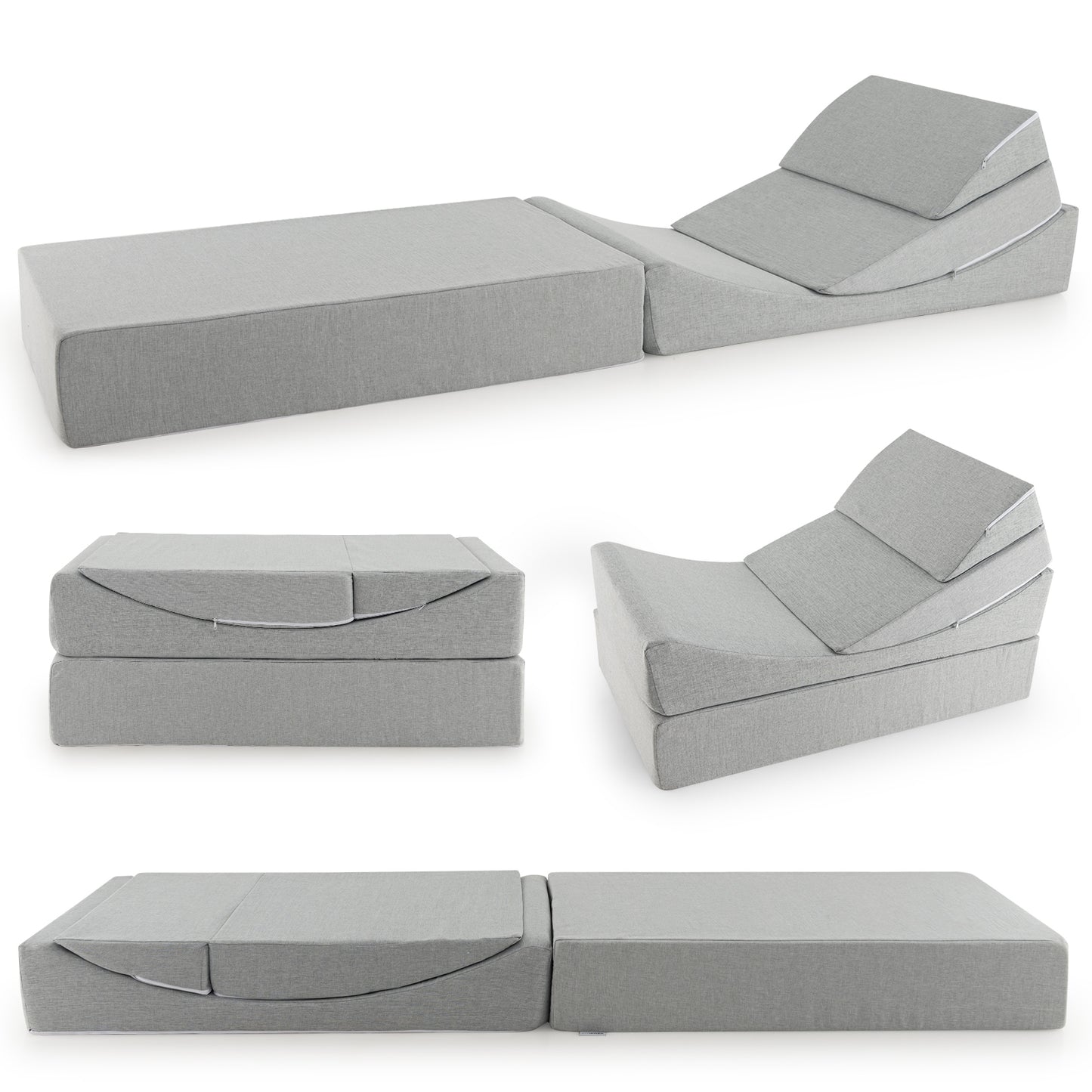 4-in-1 Convertible Sofa Bed with High-Density Foam for Ultimate Comfort & Versatility