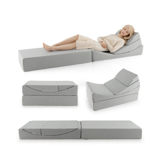 4-in-1 Convertible Sofa Bed with High-Density Foam for Ultimate Comfort & Versatility