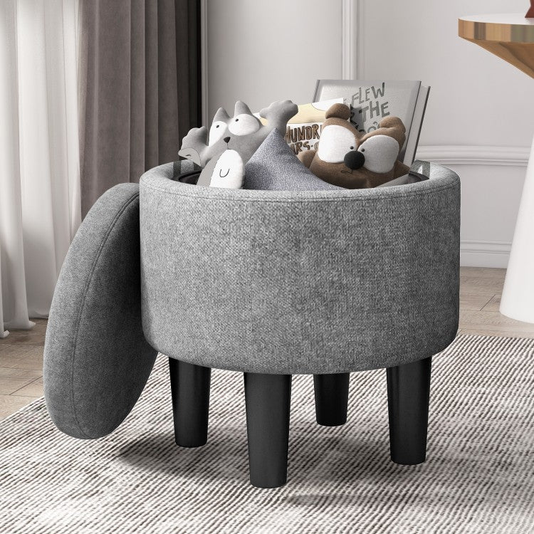 Contemporary Barrel Accent Chair with Matching Ottoman and Footrest
