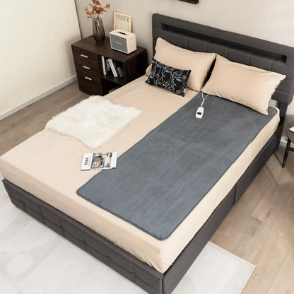 5 Level Electric Heated Mattress Pad with Overheat Protection & Fast Heating – Grey
