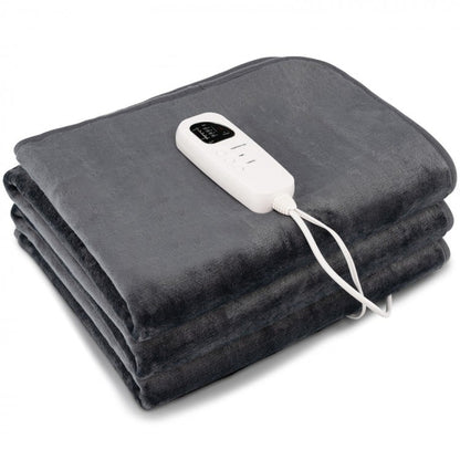 5 Level Electric Heated Mattress Pad with Overheat Protection & Fast Heating – Grey