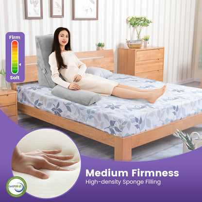 3 Piece Adjustable Orthopedic Bed Wedge Pillow Set for Back, Neck & Leg Support