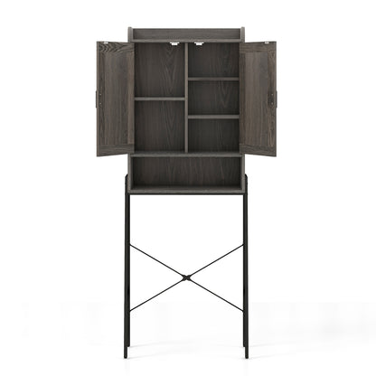 Freestanding Bathroom Cabinet with Double Doors and Adjustable Storage