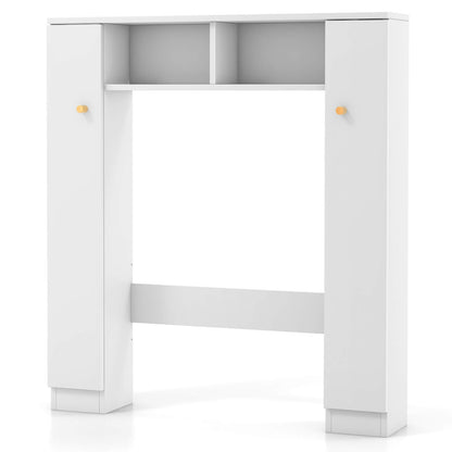 Over-The-Toilet Cabinet with Adjustable Shelves & Open Storage Compartments