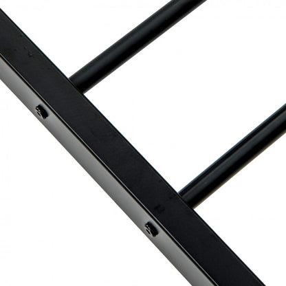 Sturdy Metal Bunk Bed with Ladder and Full-Length Guardrails for Safety - Black