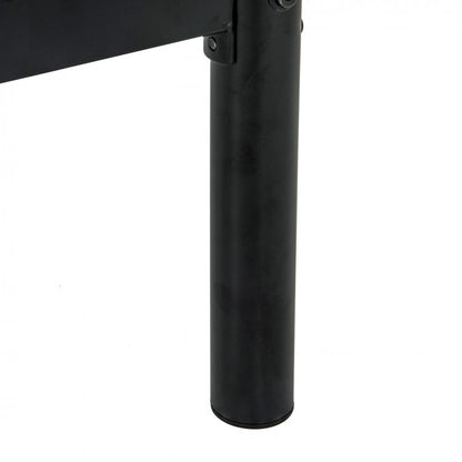 Sturdy Metal Bunk Bed with Ladder and Full-Length Guardrails for Safety - Black