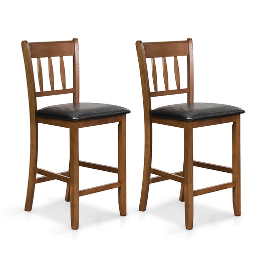 25.5 Inch Counter Height Bar Chairs with Backrest and Padded Seat – Set of 2