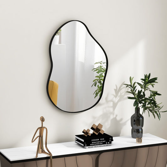 Asymmetrical Wall Mirror with Premium Backboard for Modern Décor