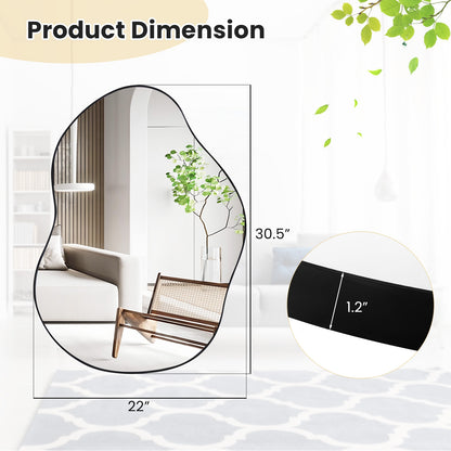 Asymmetrical Wall Mirror with Premium Backboard for Modern Décor