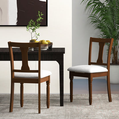 Linen Fabric Dining Chair with Hidden Storage and Comfortable Design - Brown
