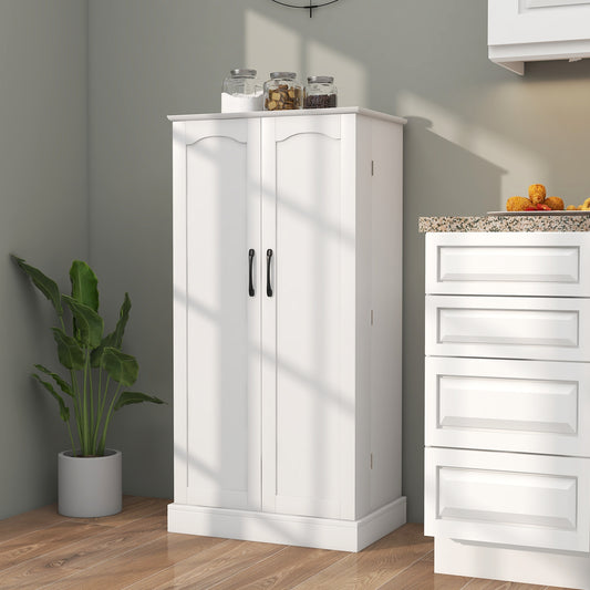Freestanding Kitchen Sideboard Cabinet with Adjustable Shelves and 2 Door Cupboards with Safety Anchors