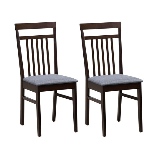 Set of 2 Upholstered Dining Chairs with Comfortable Cushioned Seat