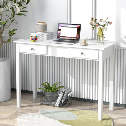 Vanity Desk with Flip Top Mirror, Hidden Storage Compartments and Drawers