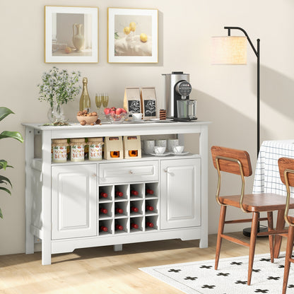 Modern Buffet Sideboard with Removable Wine Rack and Storage for Wine Liquor and Coffee Bar