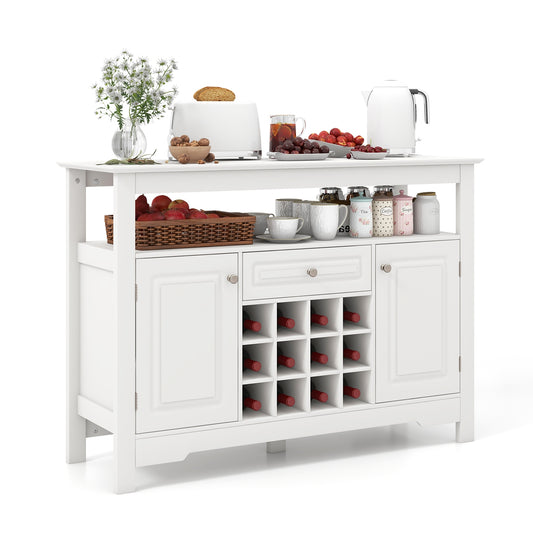 Modern Buffet Sideboard with Removable Wine Rack and Storage for Wine Liquor and Coffee Bar