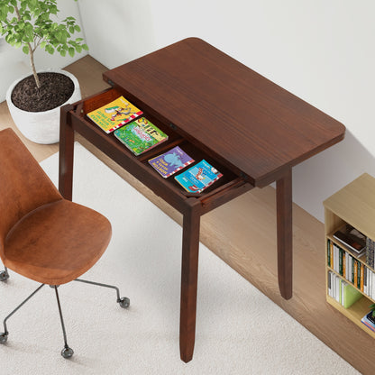 Mid Century Extendable Dining Table with Hidden Storage for Small Spaces