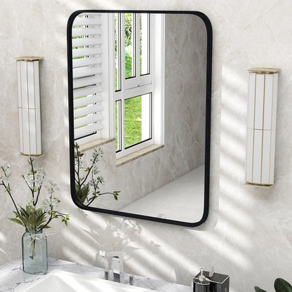 24 x 32 Inch Rectangular Wall Mirror with Minimalist Design