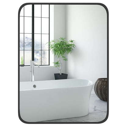 24 x 32 Inch Rectangular Wall Mirror with Minimalist Design
