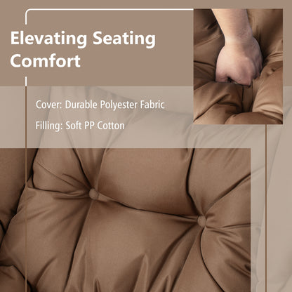 Comfortable Sofa Chair with Footrest and Convenient Side Pocket - Brown