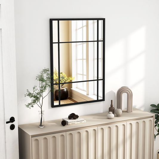 40 x 28 Inch Metal Framed Wall Mirror – Decorative Hanging Mirror