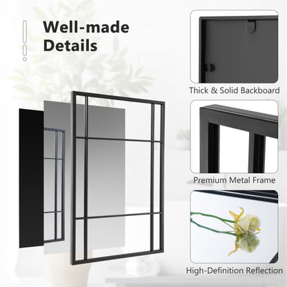 40 x 28 Inch Metal Framed Wall Mirror – Decorative Hanging Mirror