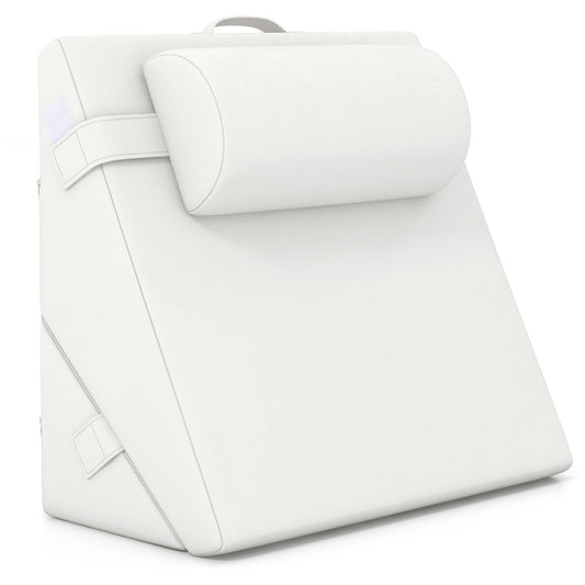 3 Piece Adjustable Bed Wedge Pillow Set with Air Memory Foam for Ultimate Comfort - Off White