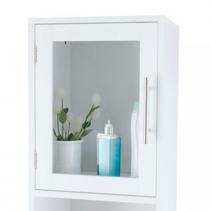 71" Tall Bathroom Storage Cabinet with Display Shelves & Organizer for Bedroom